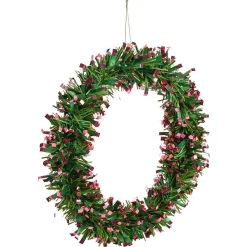 Couronne Noël artificielle vert/doré ou vert/rouge Ø30cm-Gifi Best