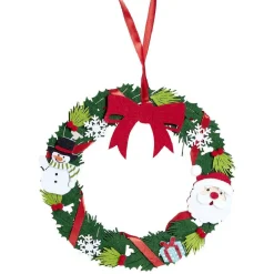 Couronne Noël feutrine à suspendre H25 cm-Gifi Sale
