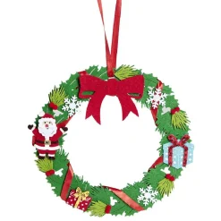 Couronne Noël feutrine à suspendre H25 cm-Gifi Sale