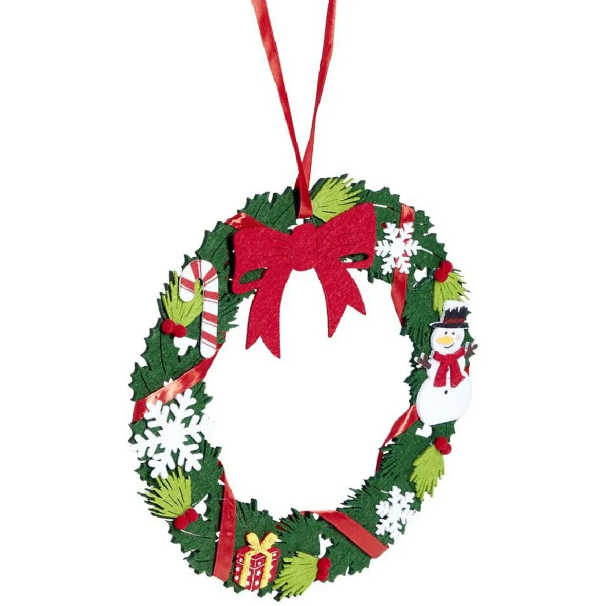 Couronne Noël feutrine à suspendre H25 cm-Gifi Sale