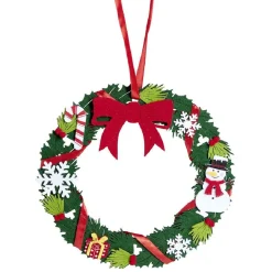 Couronne Noël feutrine à suspendre H25 cm-Gifi Sale