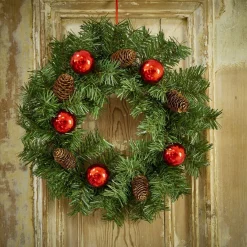 Couronne sapin et pomme de pin artificiel-Gifi New