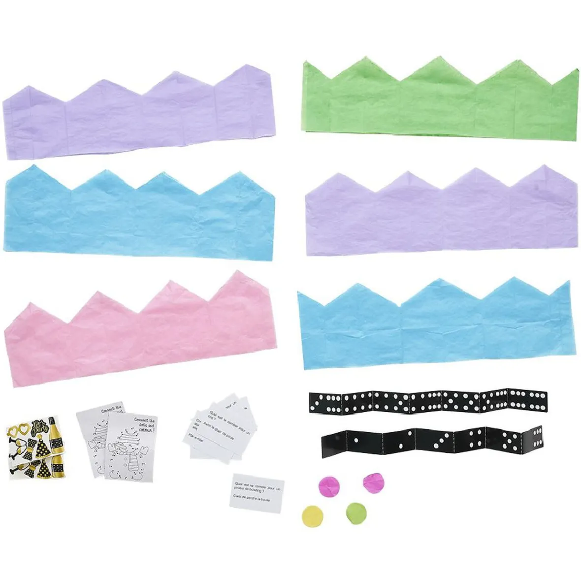 Crackers cotillons de fête argenté et doré 6 personnes-Gifi Discount