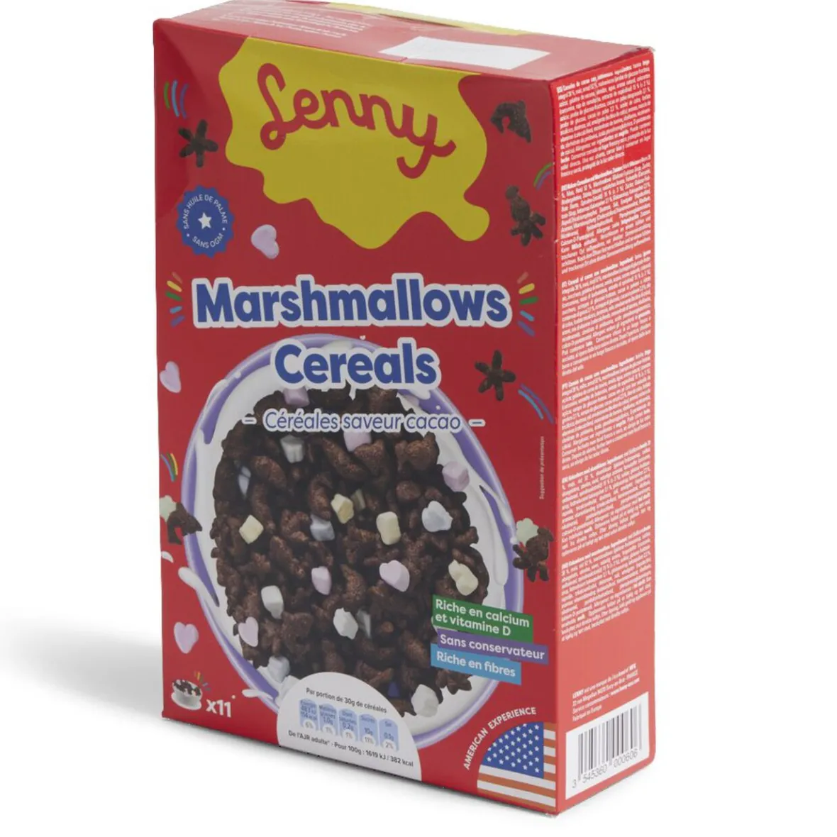 Céréales Lenny au cacao avec marshmallows 325gr-Gifi Online