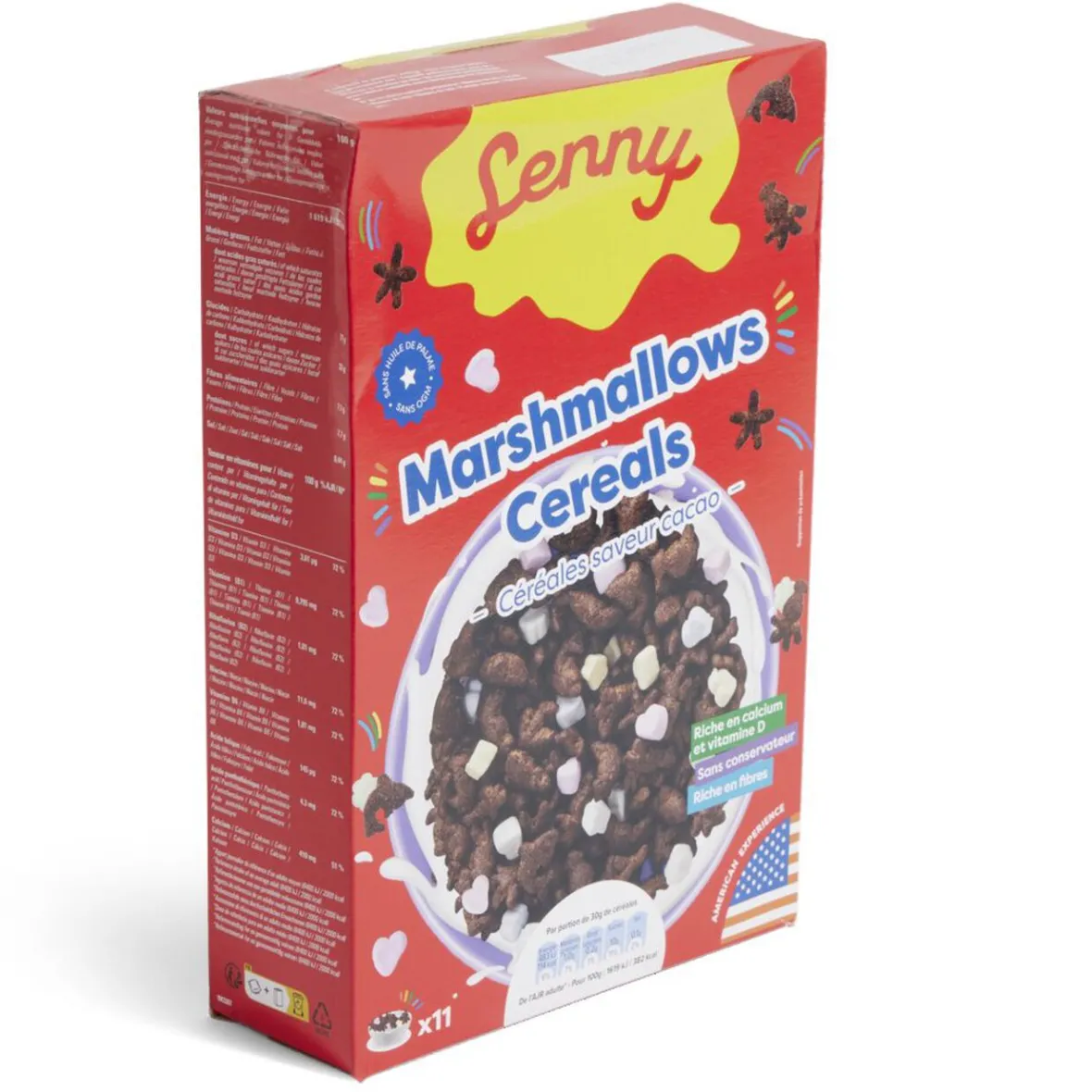 Céréales Lenny au cacao avec marshmallows 325gr-Gifi Online