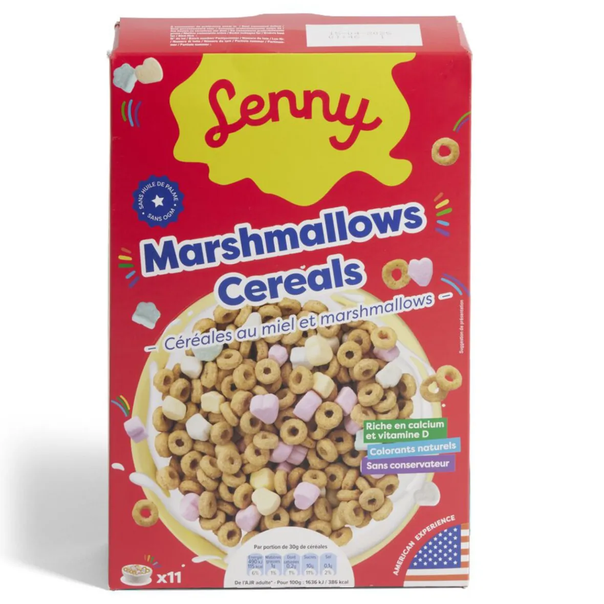 Céréales Lenny au miel avec marshmallows 325gr-Gifi Hot