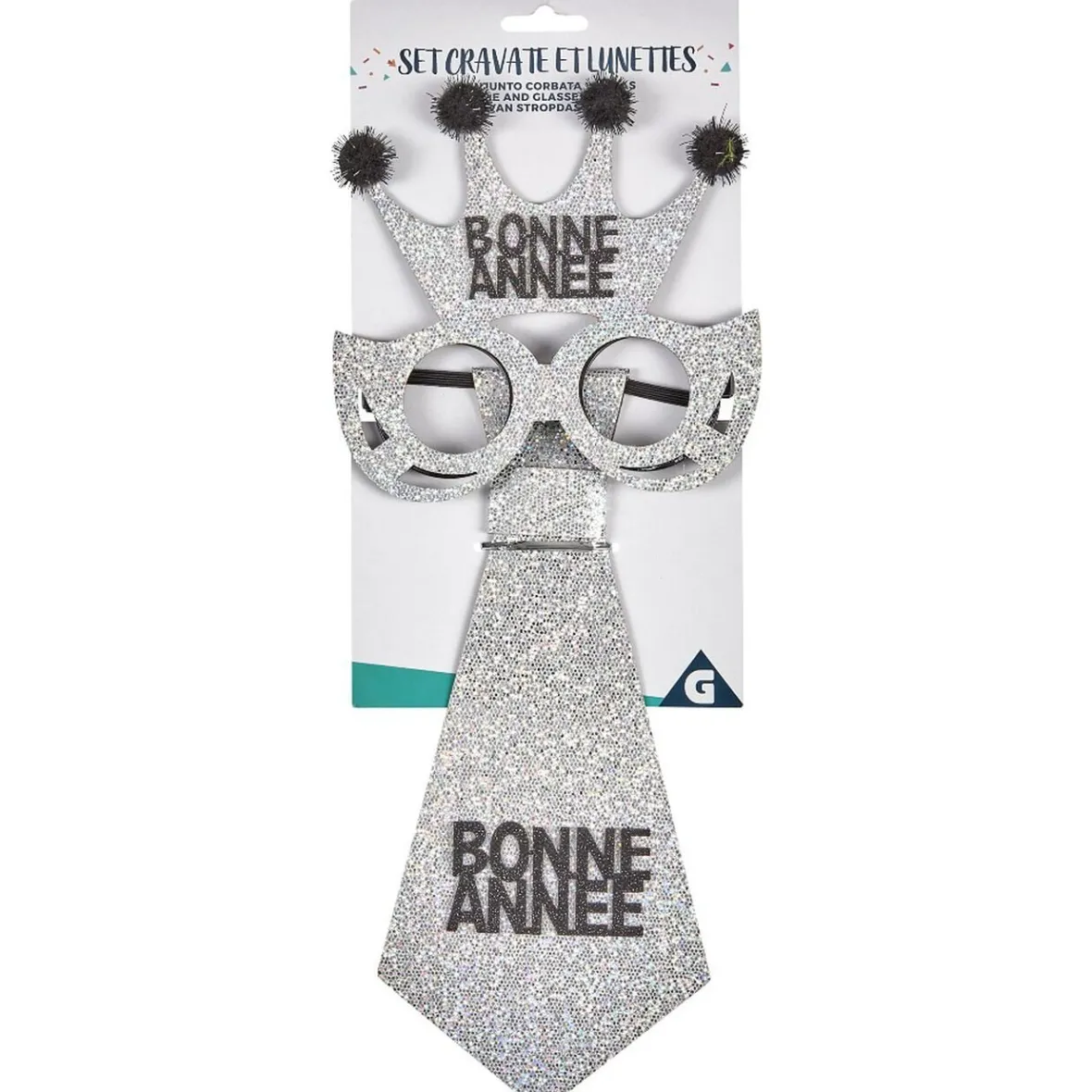 Cravate et lunette Bonne Année-Gifi Outlet