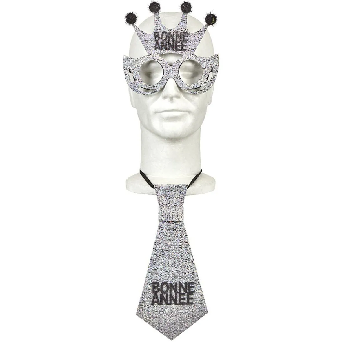 Cravate et lunette Bonne Année-Gifi Outlet