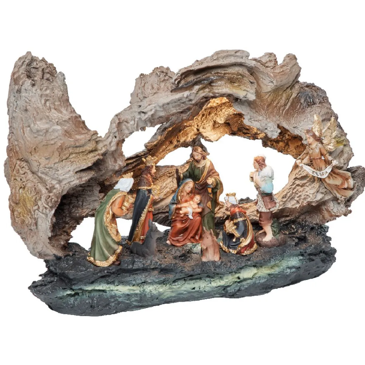 Crèche de Noël complète 10 LED-Gifi Discount