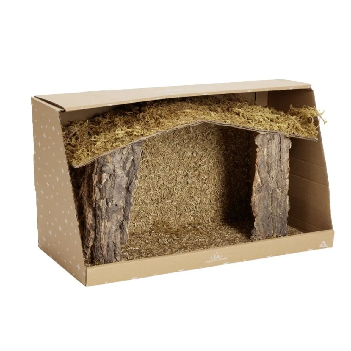 Crèche de Noël en bois et mousse 37x18xH22cm-Gifi Best