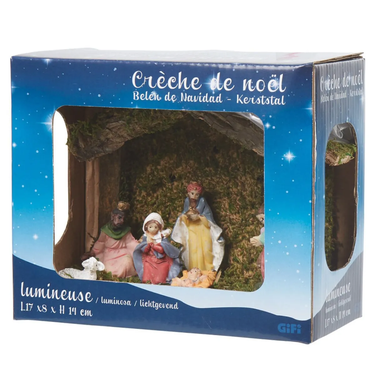 Crèche de Noël lumineuse et 7 santons-Gifi Hot