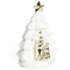 Crèche sapin céramique lumineuse H20,3cm-Gifi Online