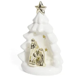 Crèche sapin céramique lumineuse H20,3cm-Gifi Online