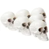 Crâne déco Halloween blanc x6-Gifi Best