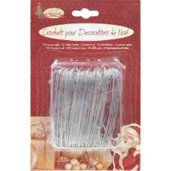 Crochet pour suspension de Noël argenté-Gifi Best