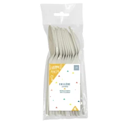 Cuillère à café plastique blanc x12-Gifi Online