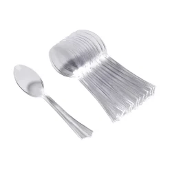 Cuillère en plastique transparent x12-Gifi Outlet