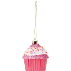 Cupcake à suspendre pailleté rose et bleu Ø5xH5cm-Gifi Sale