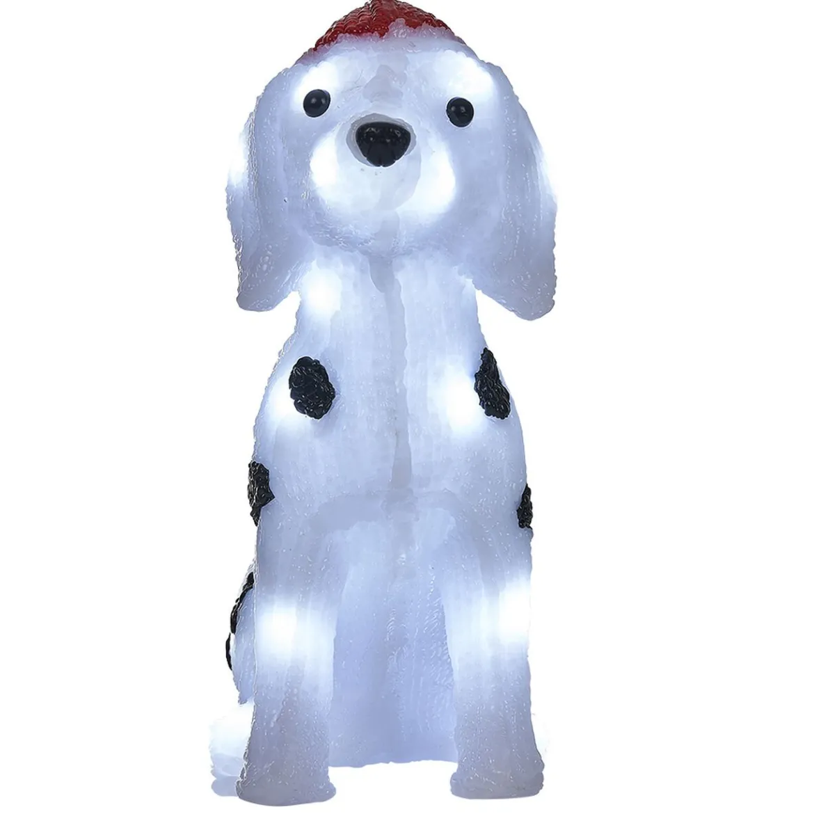 Dalmatien de Noël lumineux 30 LED blanc froid H30cm-Gifi Discount