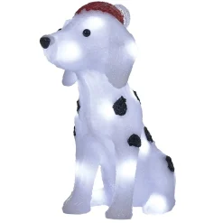 Dalmatien de Noël lumineux 30 LED blanc froid H30cm-Gifi Discount
