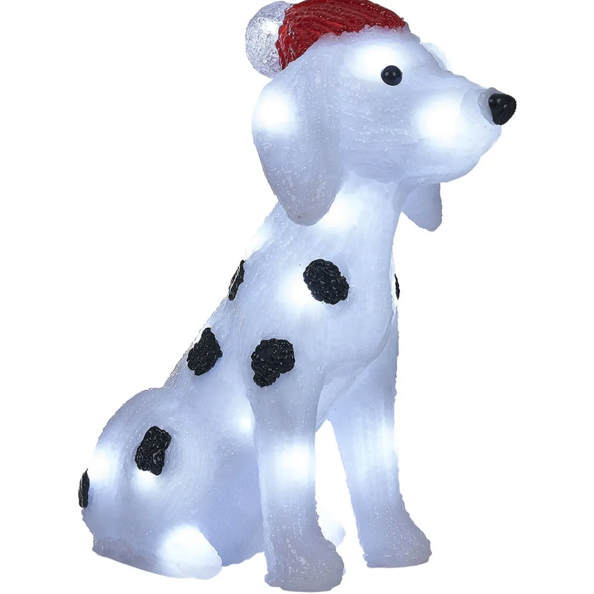 Dalmatien de Noël lumineux 30 LED blanc froid H30cm-Gifi Discount