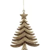 Déco à suspendre sapin pailleté doré-Gifi Discount