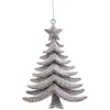 Déco à suspendre sapin pailleté argenté-Gifi New