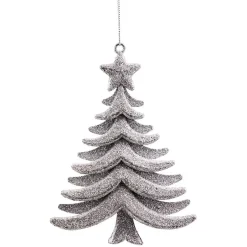 Déco à suspendre sapin pailleté argenté-Gifi New