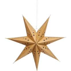 Déco à suspendre étoile 3D papier kraft marron ou blanc Ø50cm-Gifi Sale