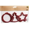 Déco à suspendre étoile/sapin/boule rouge x6-Gifi New
