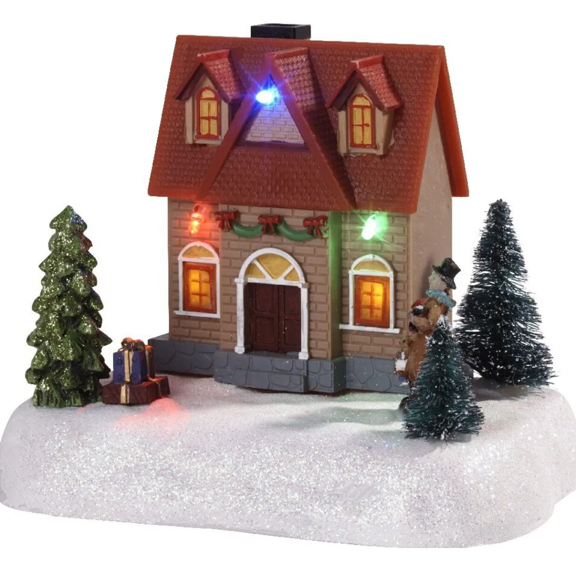 Déco de Noël maison lumineuse 5 LED-Gifi Outlet