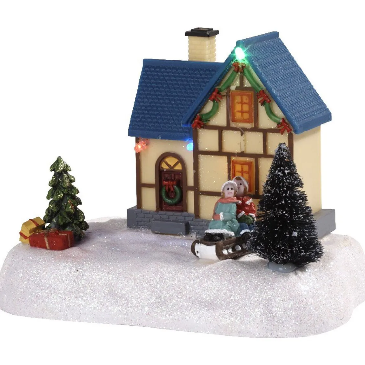 Déco de Noël maison lumineuse 5 LED-Gifi Outlet