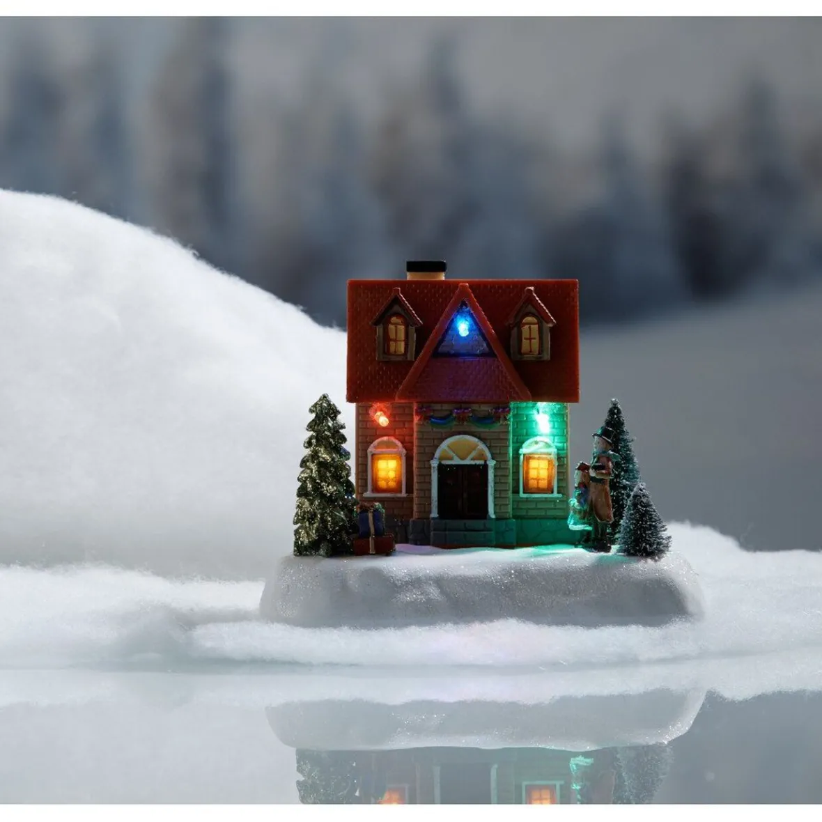 Déco de Noël maison lumineuse 5 LED-Gifi Outlet