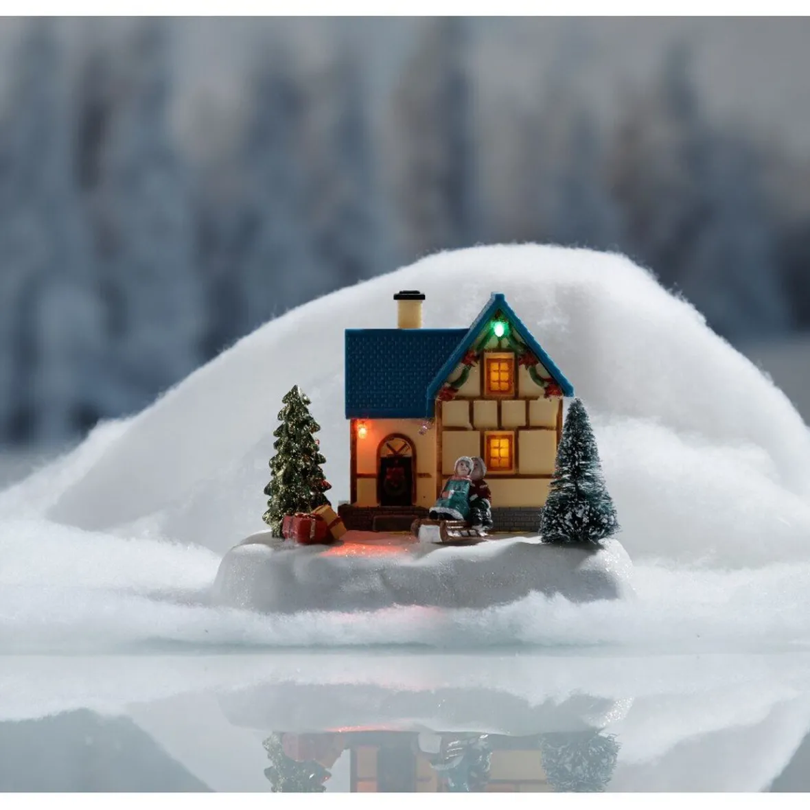 Déco de Noël maison lumineuse 5 LED-Gifi Outlet