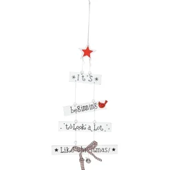 Déco de sapin à suspendre en bois-Gifi Discount