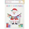 Déco fenêtre feutre adhésif Merry Christmas avec Père Noël L19xH25cm-Gifi