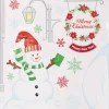 Déco fenêtre sticker électrostatique bonhomme de neige Merry Christmas-Gifi Best
