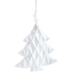 Décoration à suspendre de Noël coeur blanche-Gifi Outlet