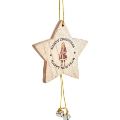 Décoration à suspendre de Noël étoile grise-Gifi Discount