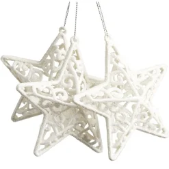 Décoration à suspendre Noël étoile pailletée blanc x3-Gifi Clearance