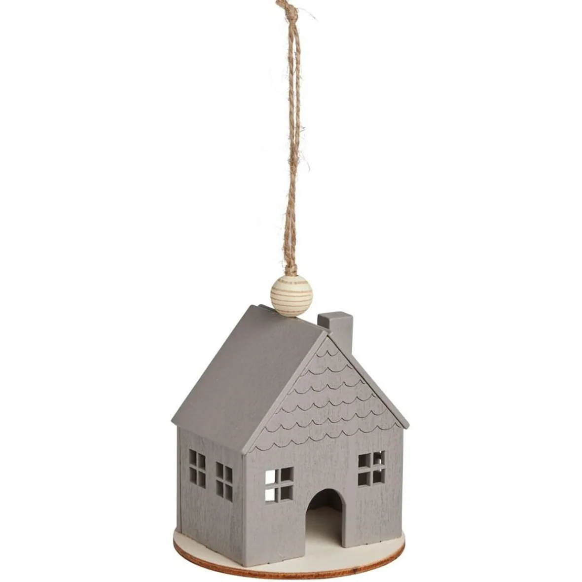 Décoration à suspendre Noël maison en bois Ø8xH8cm-Gifi Outlet