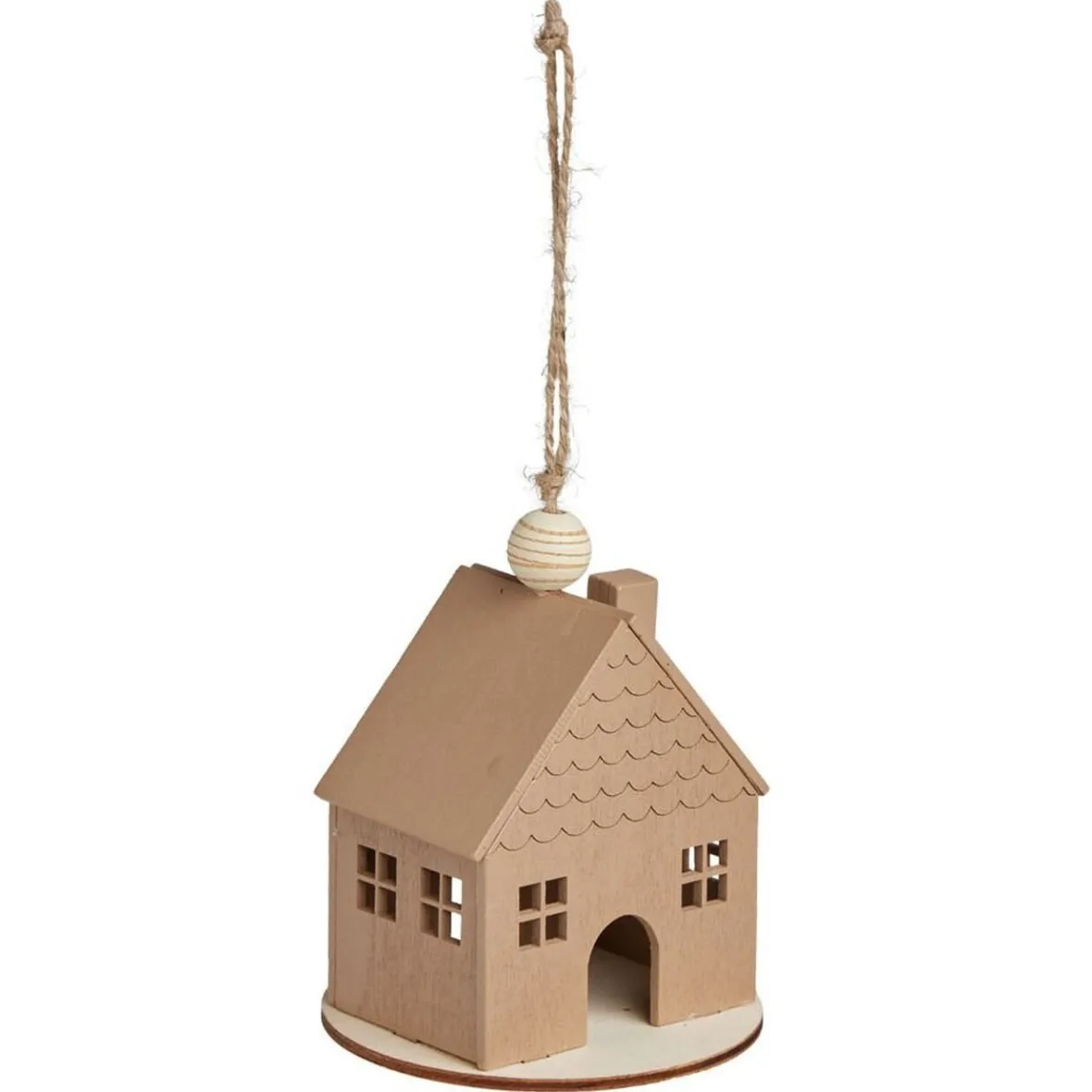 Décoration à suspendre Noël maison en bois Ø8xH8cm-Gifi Outlet