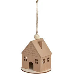 Décoration à suspendre Noël maison en bois Ø8xH8cm-Gifi Outlet