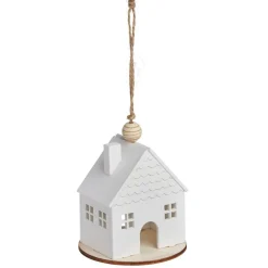 Décoration à suspendre Noël maison en bois Ø8xH8cm-Gifi Outlet