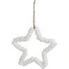 Décoration à suspendre Noël étoile laine blanc-Gifi Hot