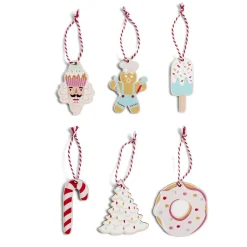 Décoration à suspendre Noël en bois Candyland 6 pièces-Gifi Hot