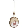 Décoration à suspendre rondin bois animaux de la forêt Ø6cm-Gifi