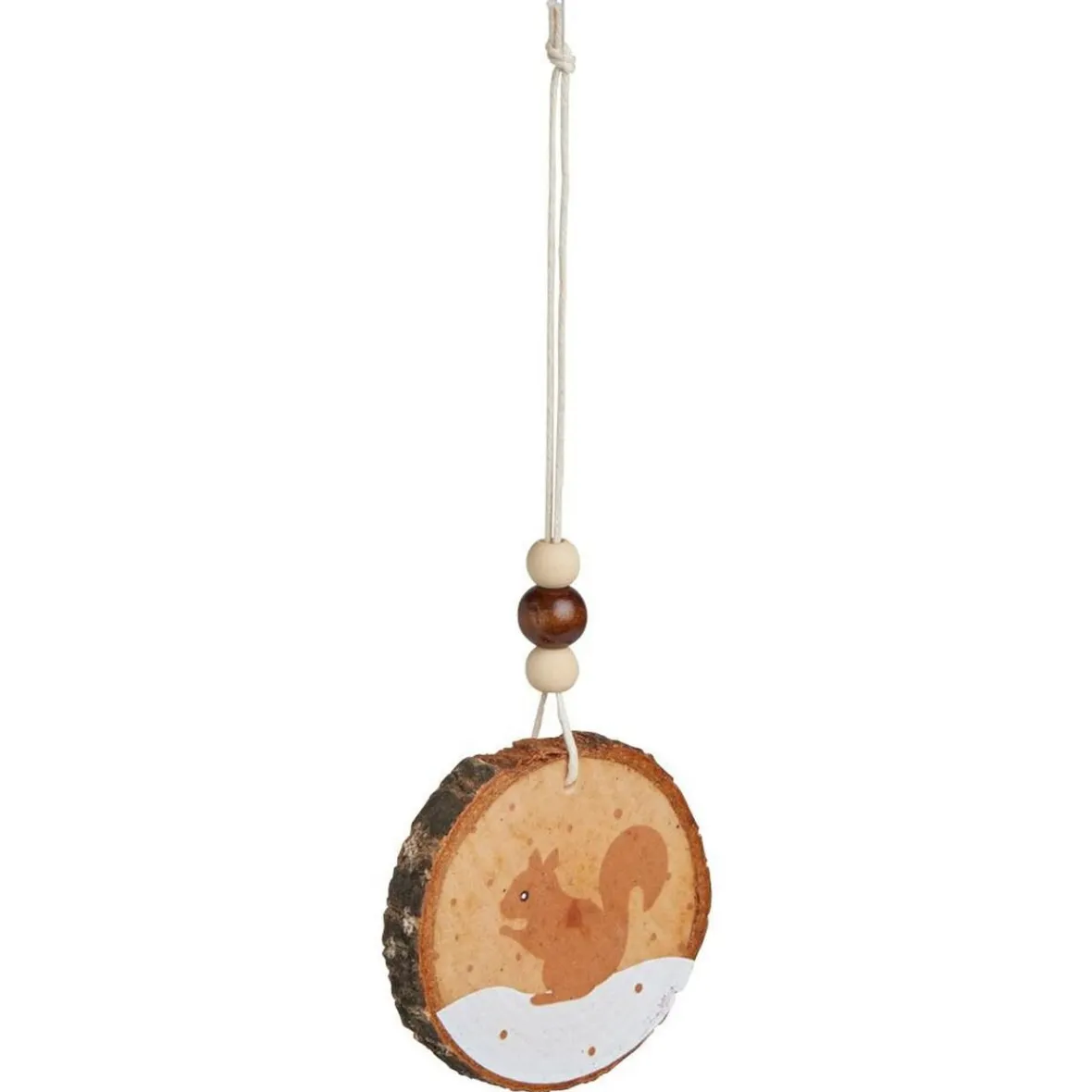 Décoration à suspendre rondin bois animaux de la forêt Ø6cm-Gifi