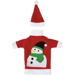 Décoration bouteille Noël Rouge-Gifi Outlet