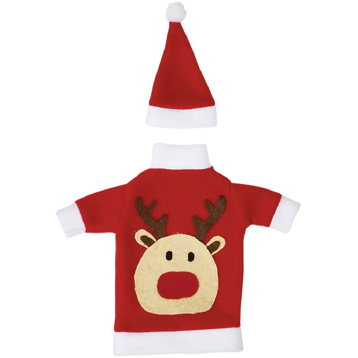 Décoration bouteille Noël Rouge-Gifi Outlet